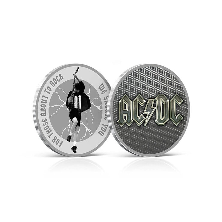 AD/DC Stamps & Medal Cover Live Wires from Royal Mail