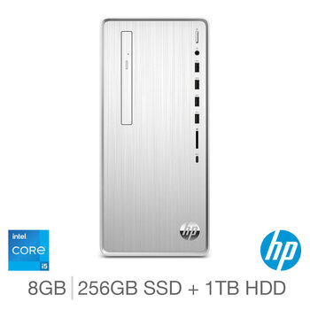 HP Pavilion, Intel Core i5, 8GB RAM, 256GB SSD + 1TB HDD, Desktop PC, TP01-2001na with Wireless Mouse and Keyboard