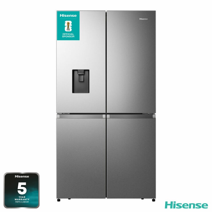 Hisense RQ758N4SWSE, Pureflat Multi Door Fridge Freezer, E Rated in Silver Hisense RQ758N4SWSE, Pureflat Multi Door Fridge Freezer, E Rated in Silver