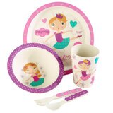 Arthur Price Bambino Princess Children's 5 Piece Bamboo Dinnerware Set