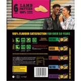 Back of pack of Original Patty Co Lamb Patties