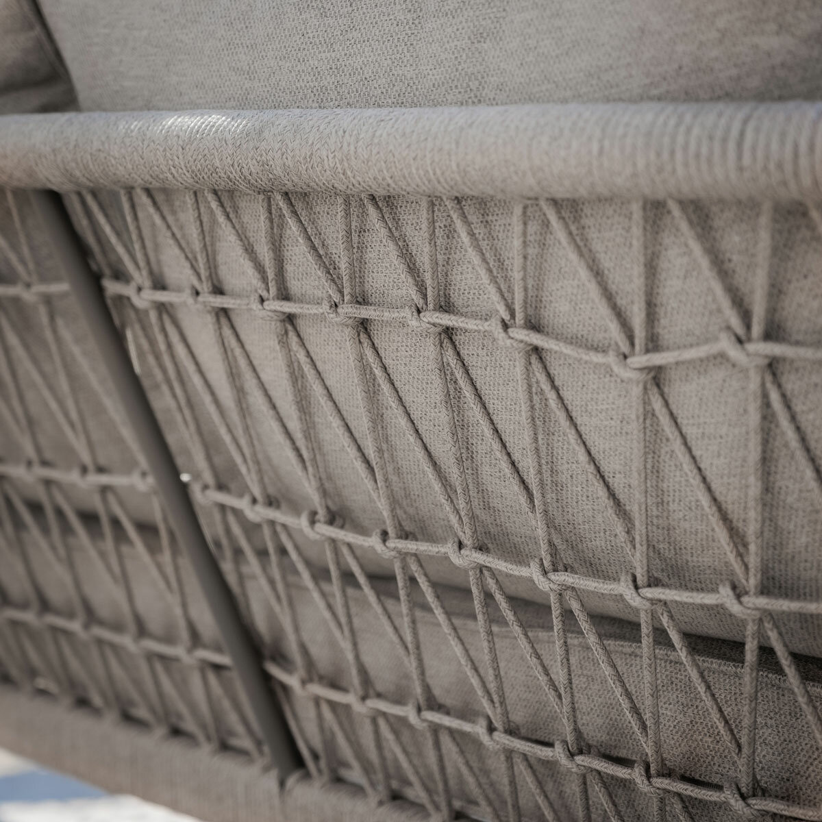 Maze Monaco 3 Piece Deep Seating Corner Patio Set in Cool Linen