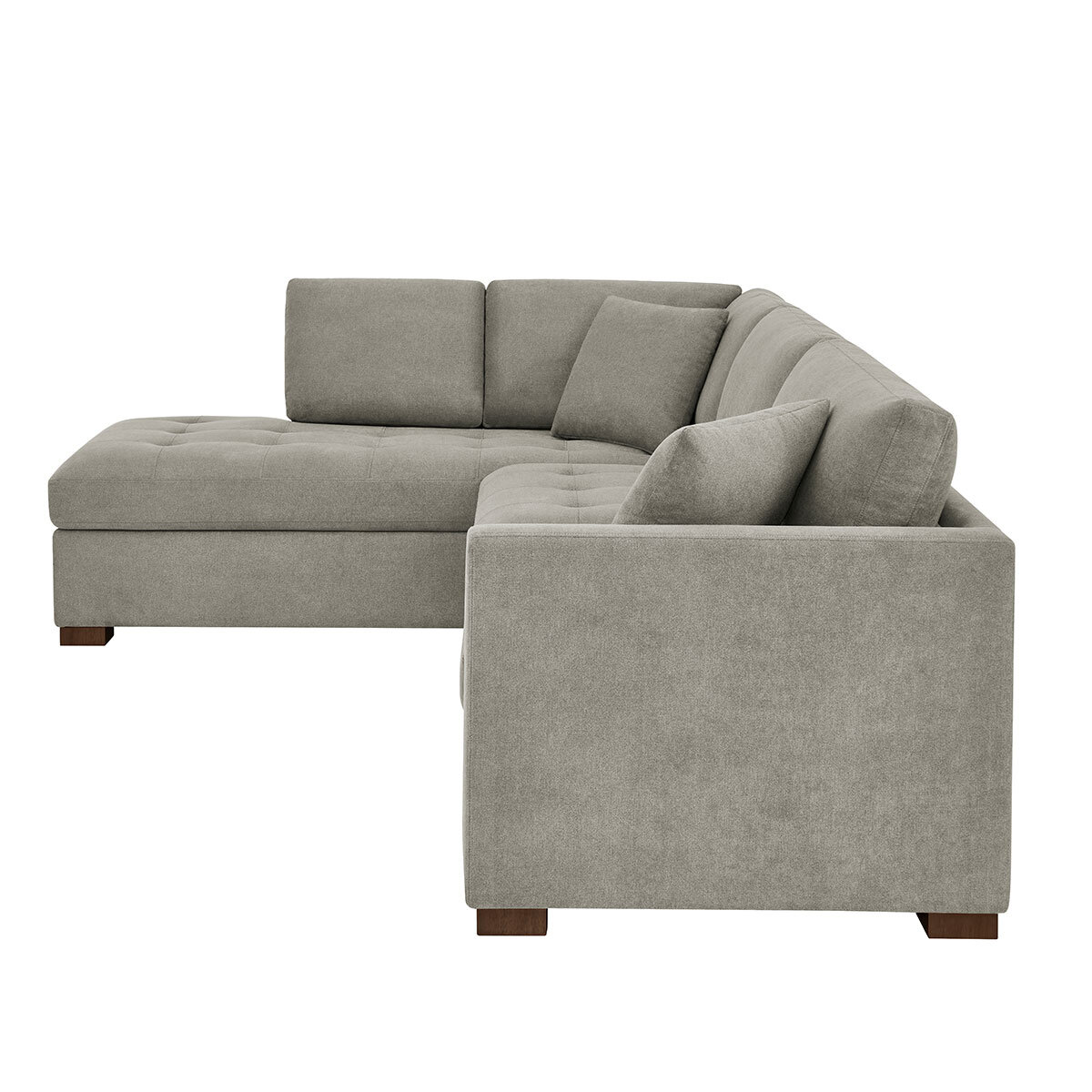 Thomasville Miles Grey Fabric Corner Sofa with Power Footrests, Left Hand Facing