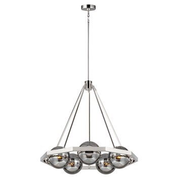 Quintiesse Feiss 5 Light Harper Chandelier in Polished Nickel Model - QN-HARPER5