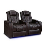 Valencia Home Theatre Seating Tuscany Row of 2 Chairs, Brown