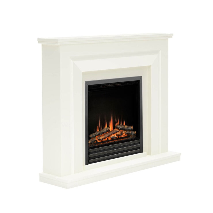 Flare Whitham Electric Fireplace Suite in Soft White, 2kW