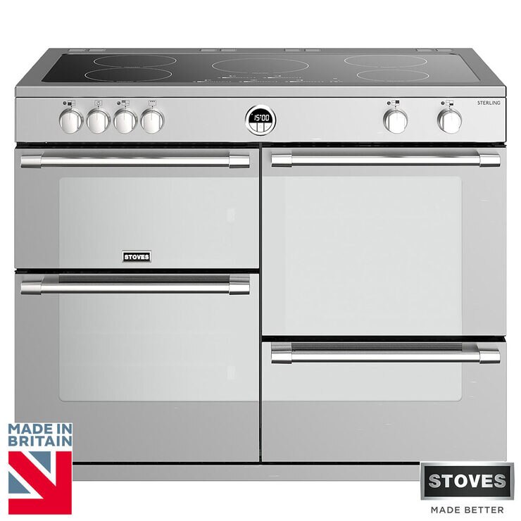 Stoves Sterling S1100Ei, Induction Range Cooker A Rated in 2 Colours