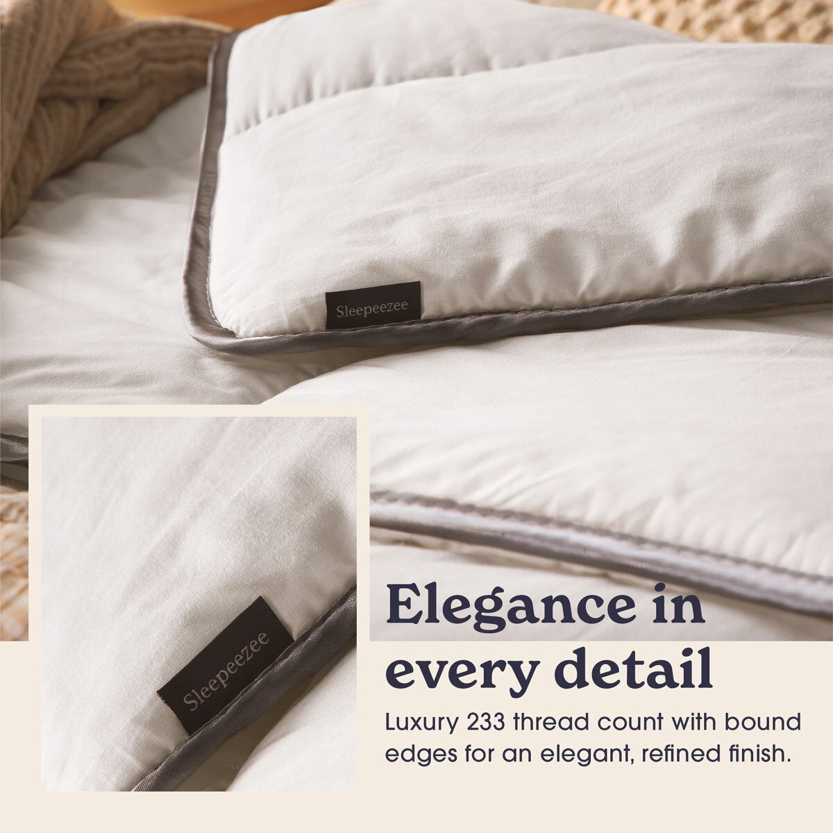 Sleepeezee Sumptuous Cotton 10.5 Tog Duvet In 4 Sizes Sleepeezee Sumptuous Cotton 10.5 Tog Duvet In 4 Sizes
