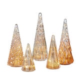 Buy Glass Trees 5 Pack Gold Overview Image at Costco.co.uk