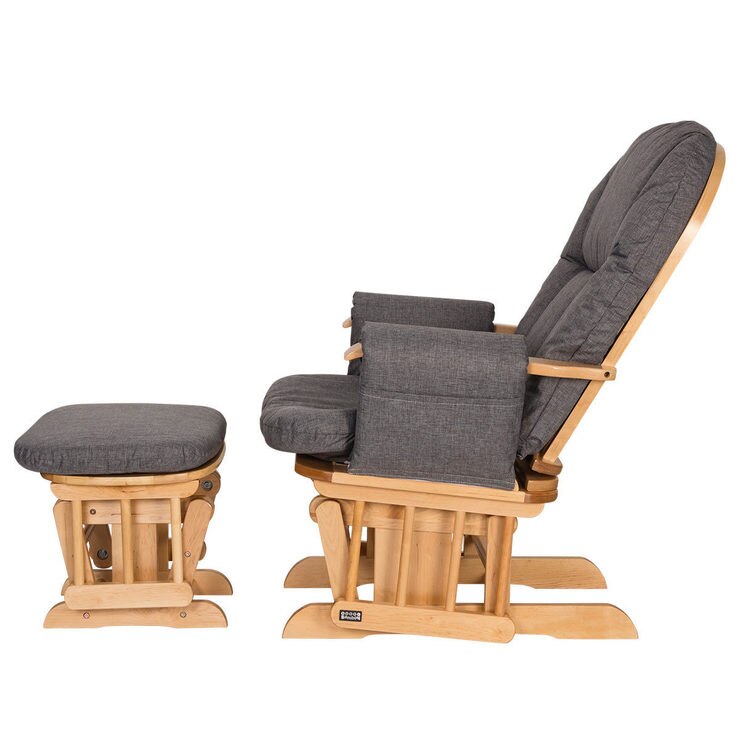 Tutti Bambini Daisy Glider Chair and Footstool in Grey Costco UK