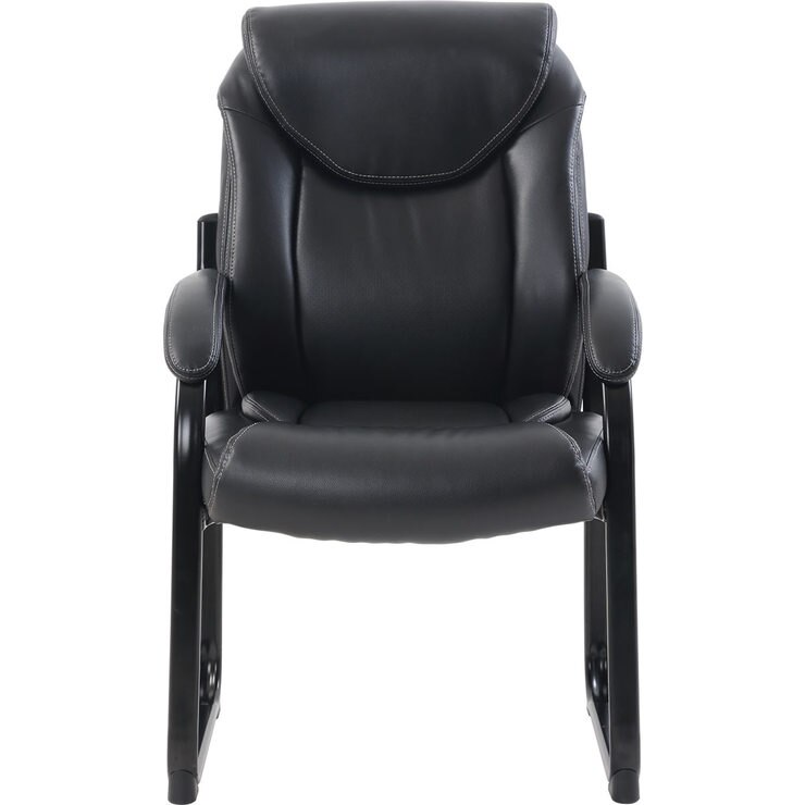 True Innovations Black Bonded Leather Guest Chair Costco UK