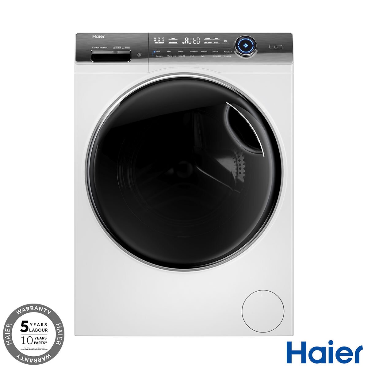 Haier I-Pro Series 7 Wi-Fi Connected HW80-B14979TU1, 8kg, 1400rpm Washing Machine, A Rated in White