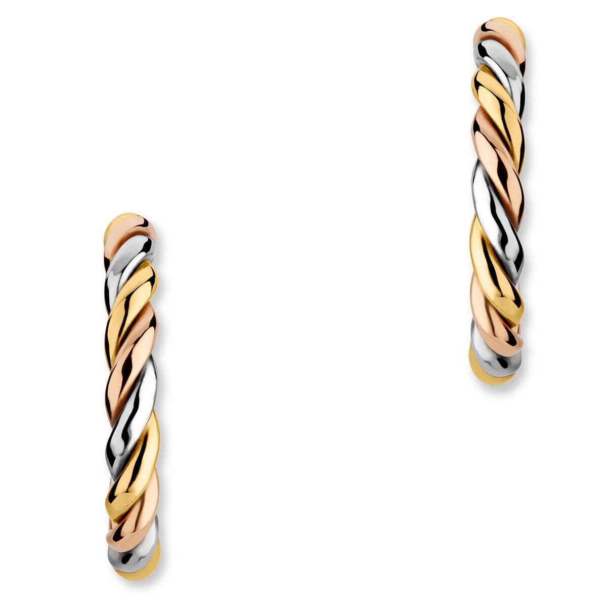 Twist Hoop Earrings, 14ct Yellow Gold