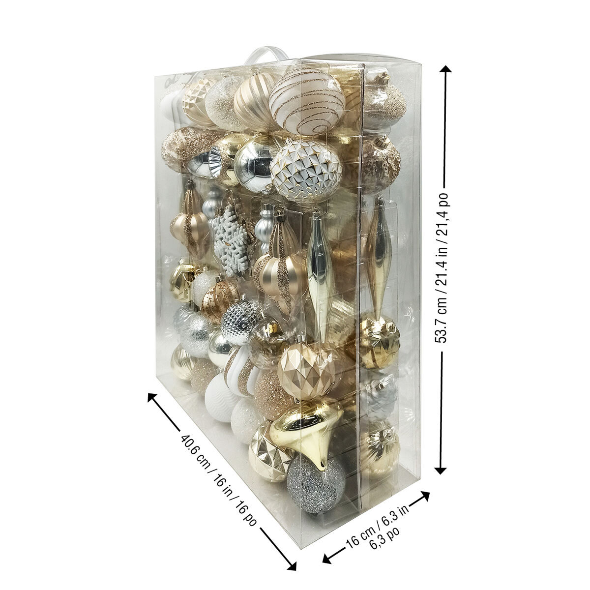 Buy Gold Ornaments Assortment Dimensions Image at Costco.co.uk