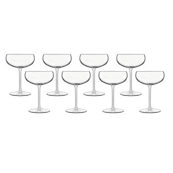 Luigi Bormioli Talismano Crystal Martini Glasses, 8 Pack