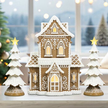 Gingerbread House With LED Lights
