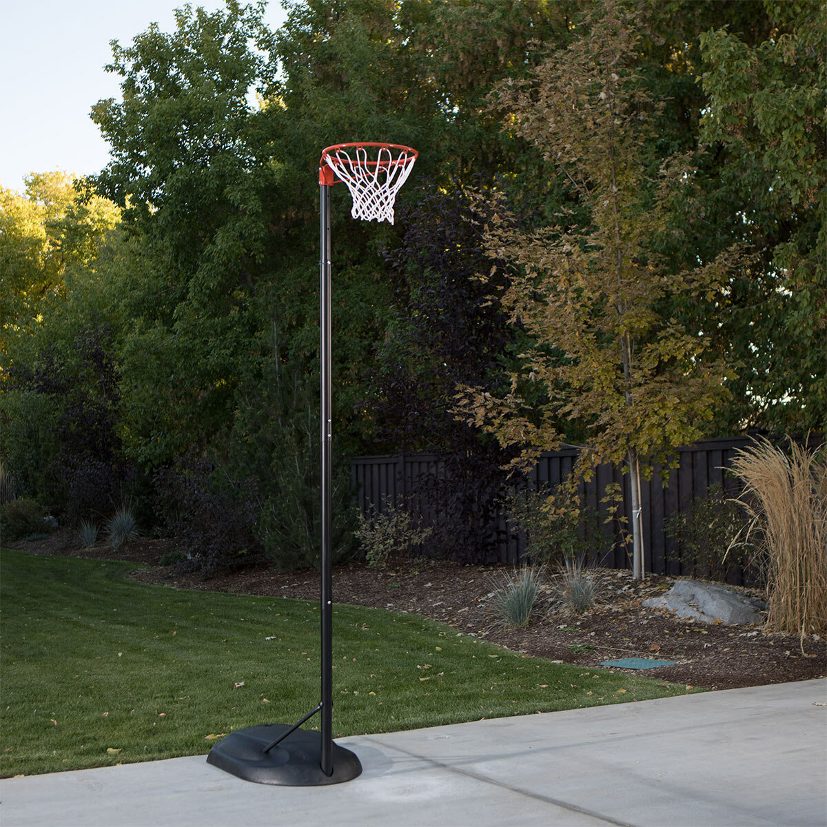 Lifestyle image of the Lifetime 10ft (3.05 m) Height Adjustable Portable Netball Goal