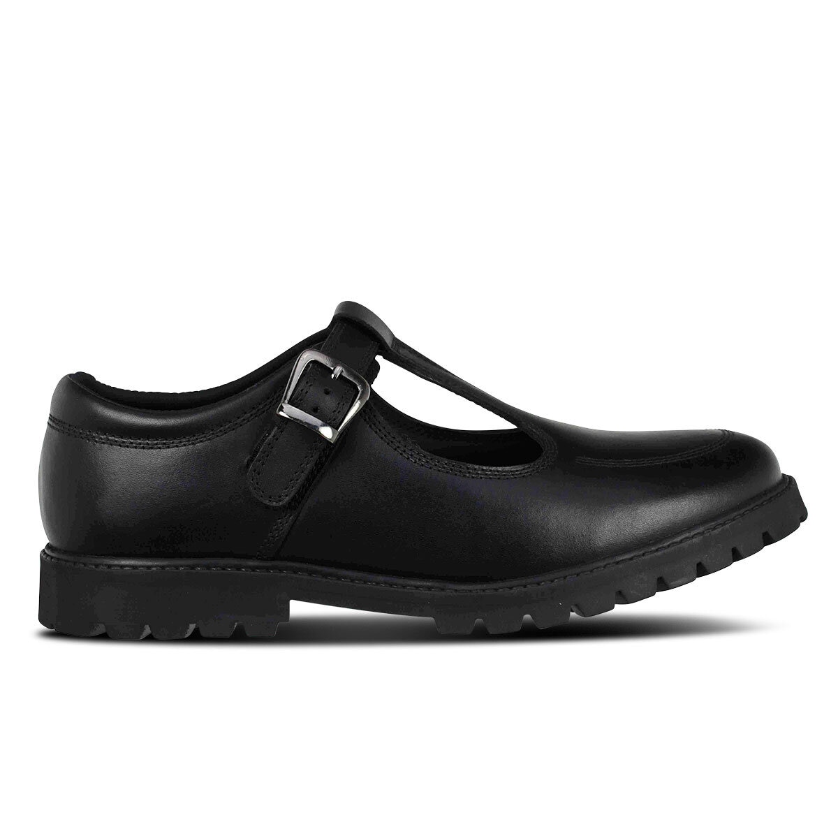 TeⓇm Emily T-Bar Brogue Girl's School Shoes