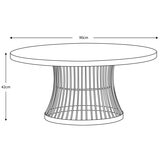 Gallery Pickford Bronze Glass Top Coffee Table