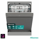 Hisense HS693A90XADUK 16 Place Settings, Freestanding Dishwasher, A Rated, in Silver Hisense HS693A90XADUK 16 Place Settings, Freestanding Dishwasher, A Rated, in Silver