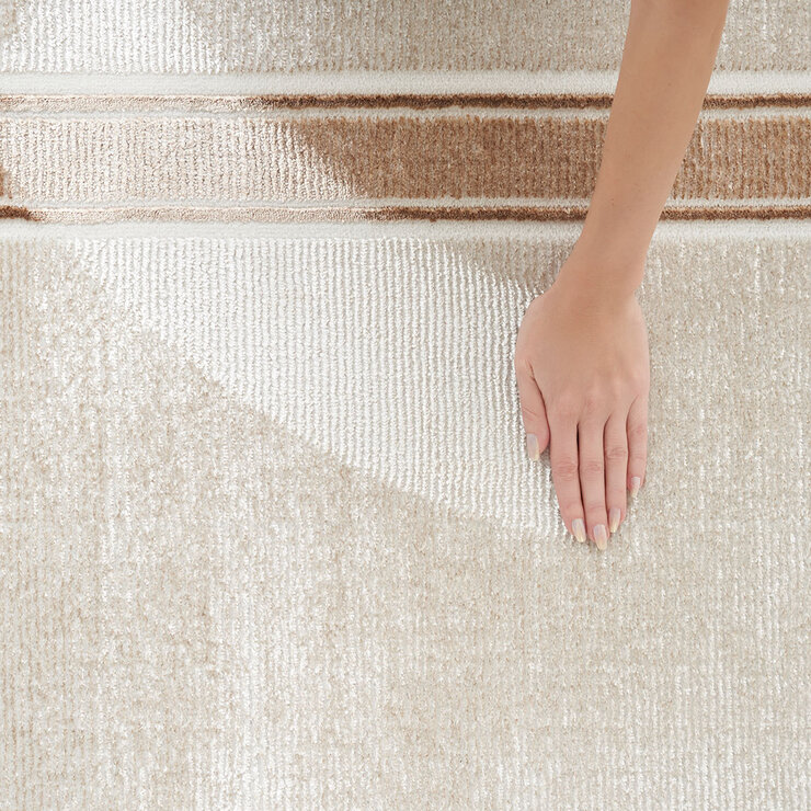 Glitz Cream Border Runner