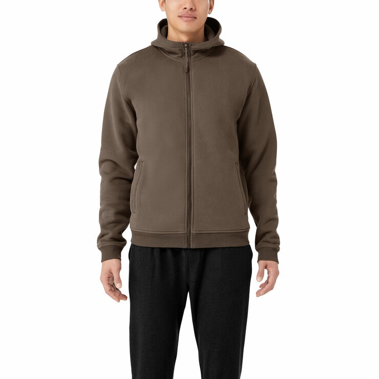 Kirkland Signature Mens Full Zip Hoody in Brown