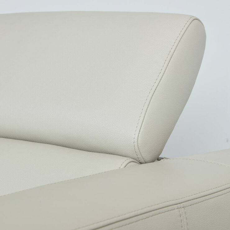 Kuka Redland Grey Leather Power Reclining Sectional Sofa Costco UK