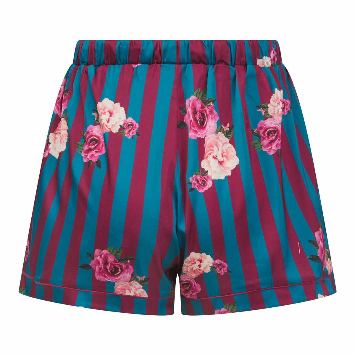 Ted Baker Ladies Satin 2 Piece PJ Set in Burgundy & Dark Blue