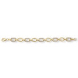 1.06ctw Round Brilliant Cut Diamond Paperclip Bracelet, 14ct Yellow Gold