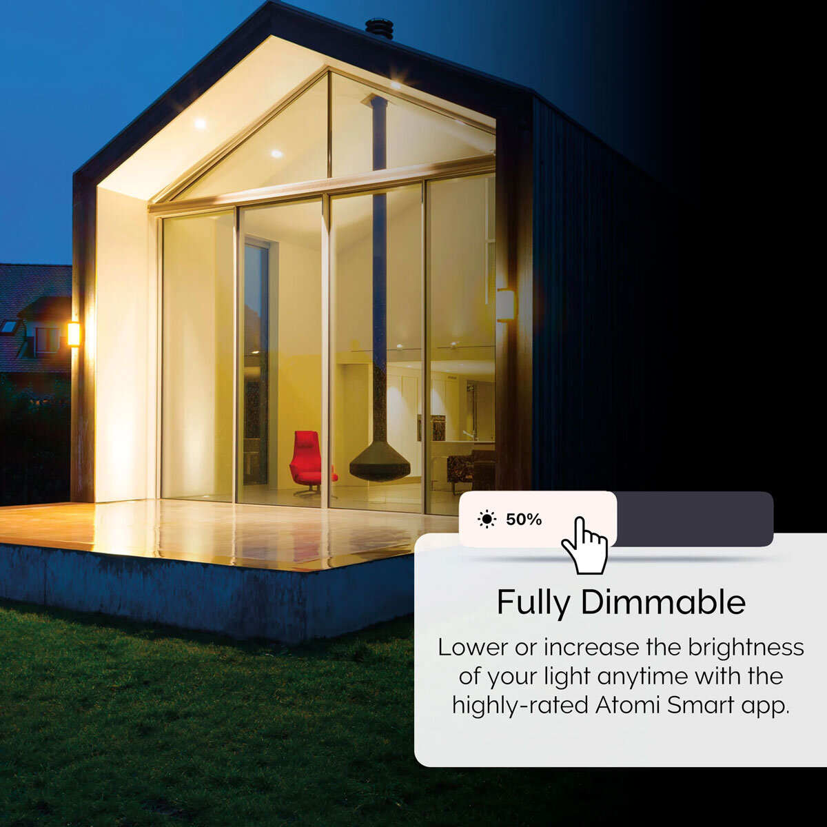 Atomi Smart WiFi Wall Light Sconce, 2 Pack