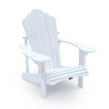 Leisure Line Adirondack Faux Wood Garden Chair in White