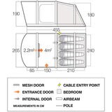 Vango Capri III 400 AirBeam® Family Tent, 4 Person