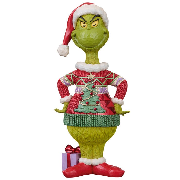 20 inch The Grinch With Ugly Sweater Statue By Jim Shore 20 inch The Grinch With Ugly Sweater Statue By Jim Shore