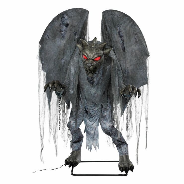 Halloween 7.5ft (2.3m) Animated Gargoyle With Lights & Sounds Halloween 7.5ft (2.3m) Animated Gargoyle With Lights & Sounds