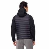 32 Degrees Men's Mixed Media Hooded Jacket in Black