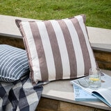 Yard Hayle Brown Striped Indoor Outdoor Cushion, 50 x 50 cm