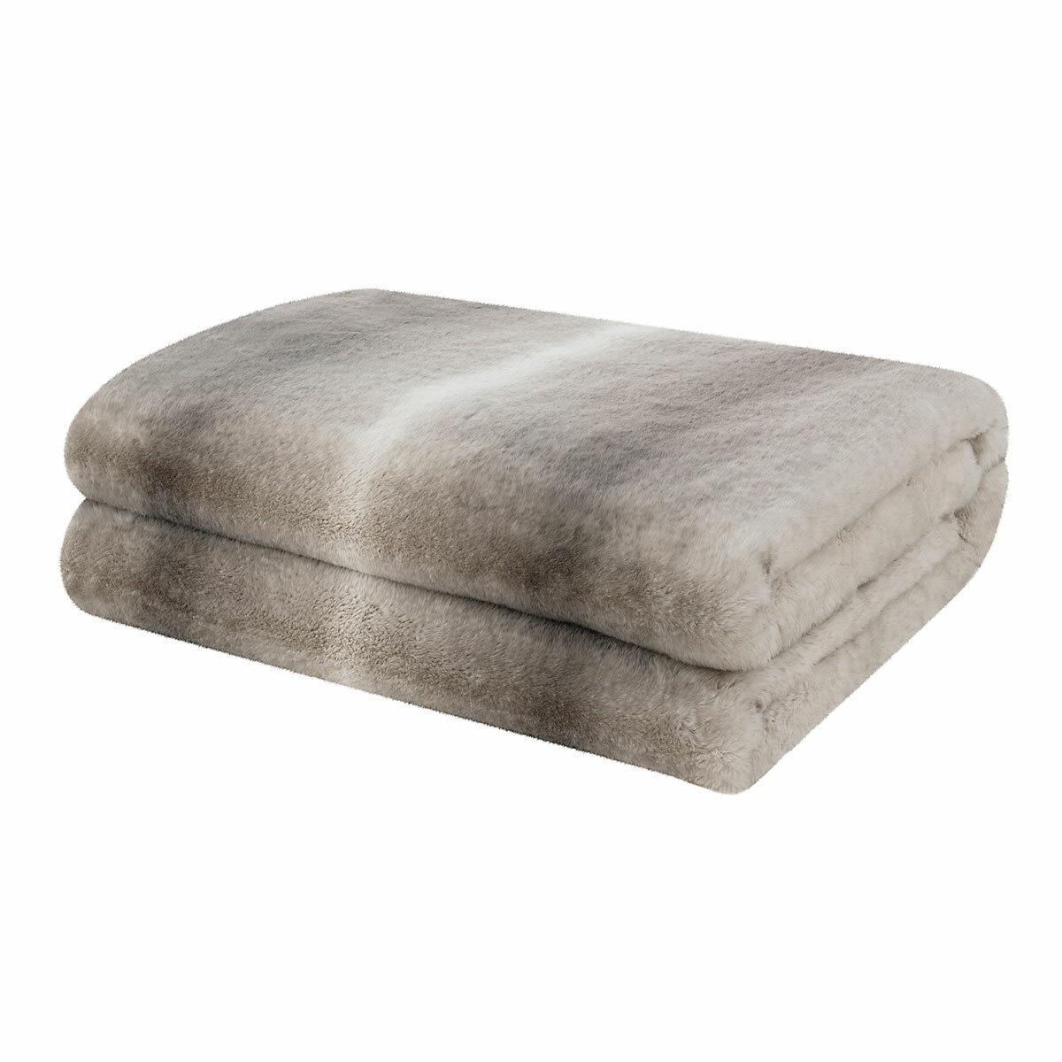 Mon Chateau Faux Fur Throw in Grey, 152 x 177 cm
