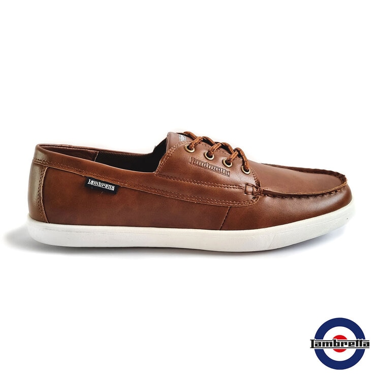 Lambretta Men's Vulkan Boat Shoe in Brown Lambretta Men's Vulkan Boat Shoe in Brown