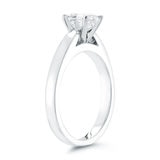 1.0ct Asscher Cut Diamond Solitaire Ring, Platinum