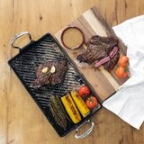 Samuel Groves Britania Cast Iron Double Burner Griddle, 45 x 25 cm