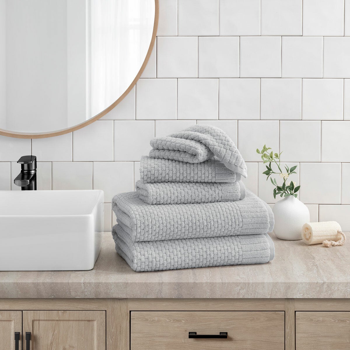 Welhome 100% Cotton Grey Terry Towel 6 pack Welhome 100% Cotton Grey Terry Towel 6 pack