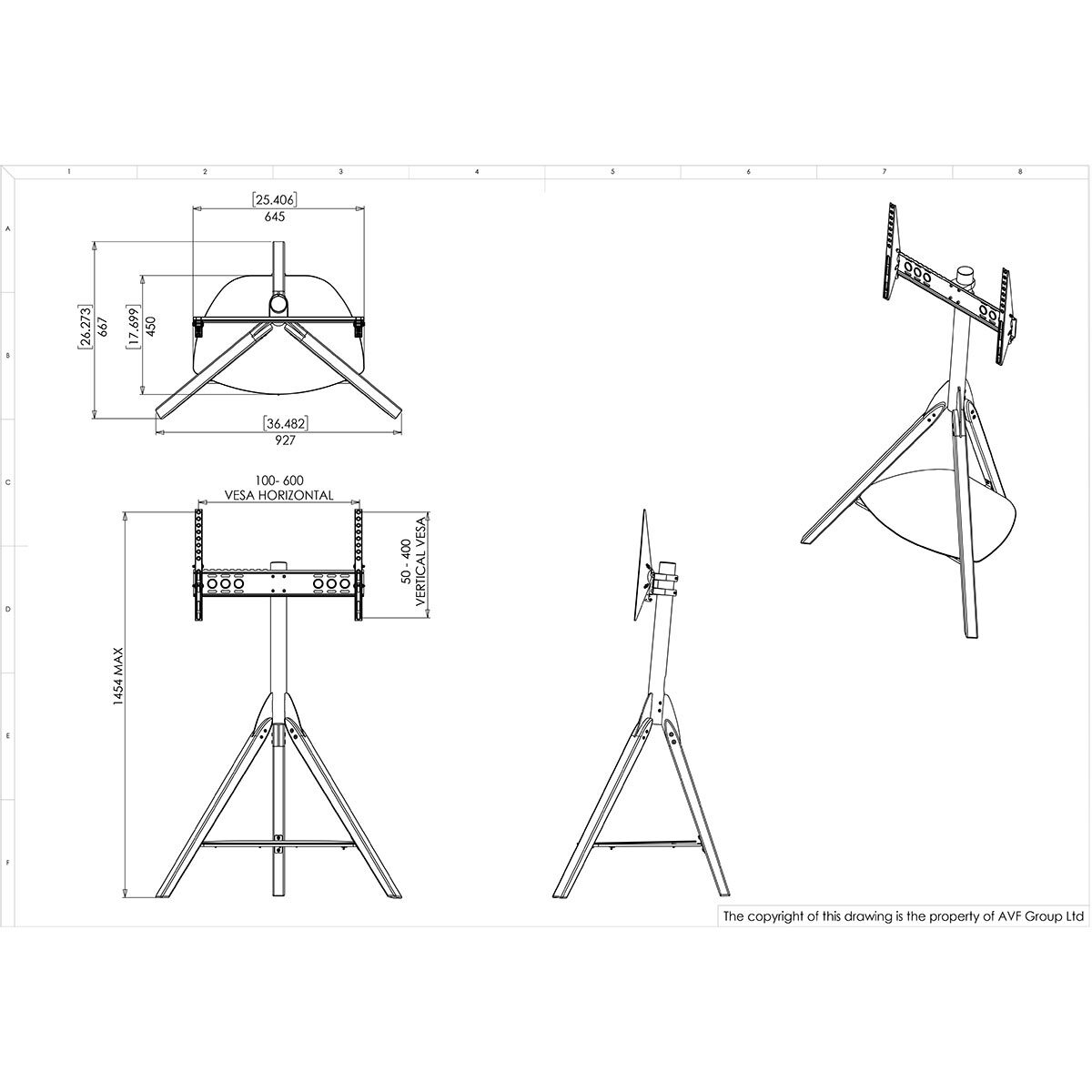 AVF Hoxton TV Stand in Light Wood