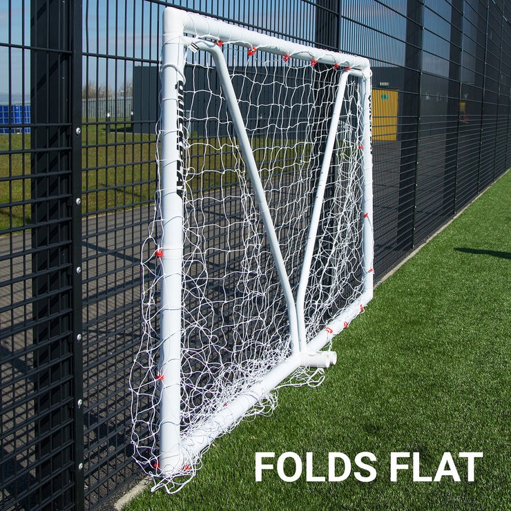 Lifestyle image showing the goal folded flat