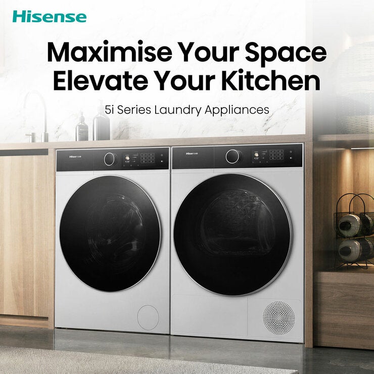 Hisense KitchenFit 5i Series DH5I904BWBC, 9kg Heat Pump Dryer, A+++ Rated in White Hisense KitchenFit 5i Series DH5I904BWBC, 9kg Heat Pump Dryer, A+++ Rated in White