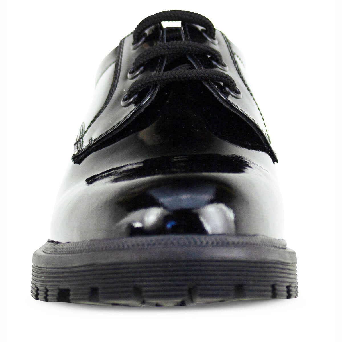 TeⓇm Bailey Patent Unisex Chunky Lace Up School Shoes, Youth 4