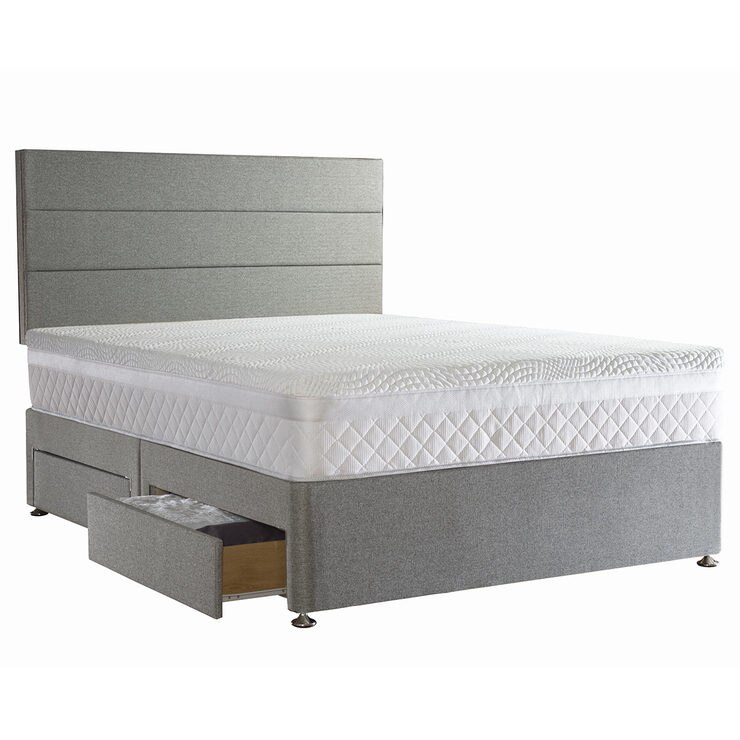 Sealy Kingston Pebble Grey Fabric Headboard, Single Costco UK