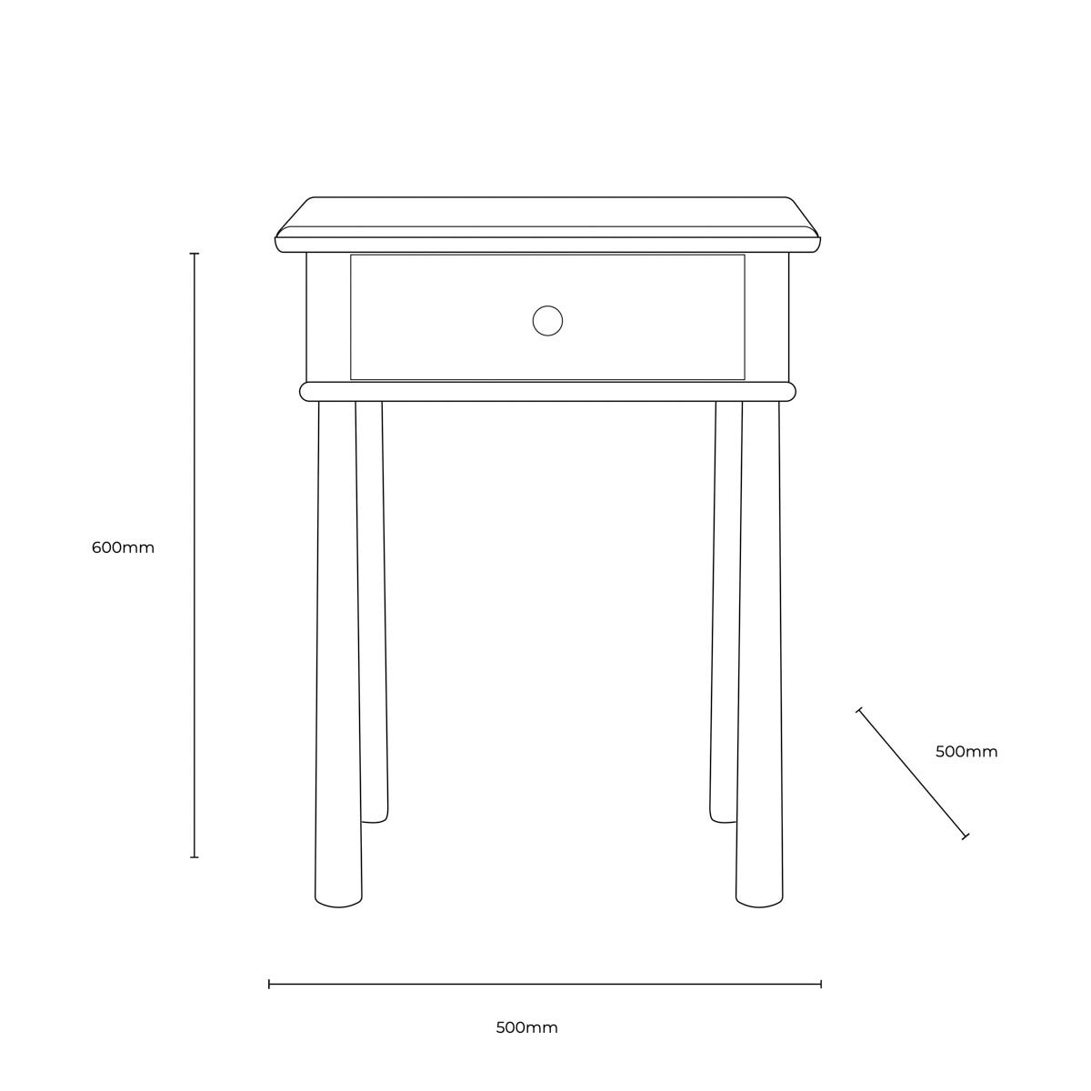 Gallery Wycombe Natural Oak Nightstand