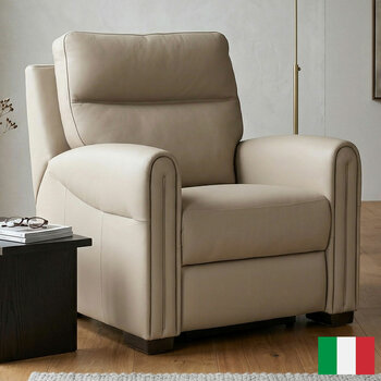 Nicoletti Atlanta Beige Leather Power Reclining Armchair