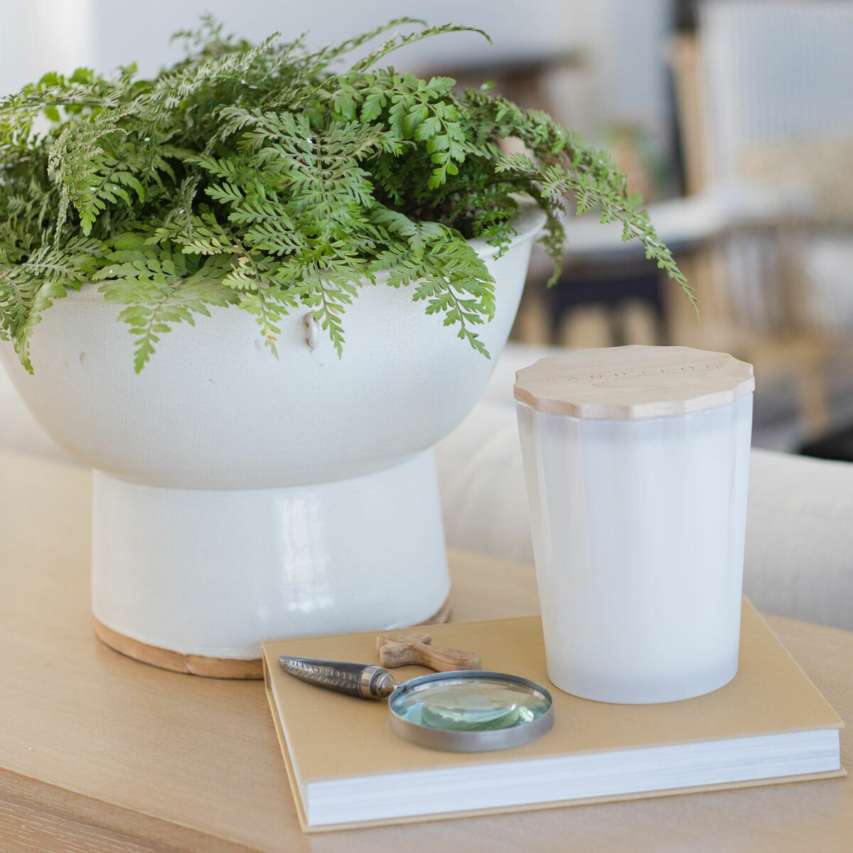 Scalloped Candleon Coffee Table