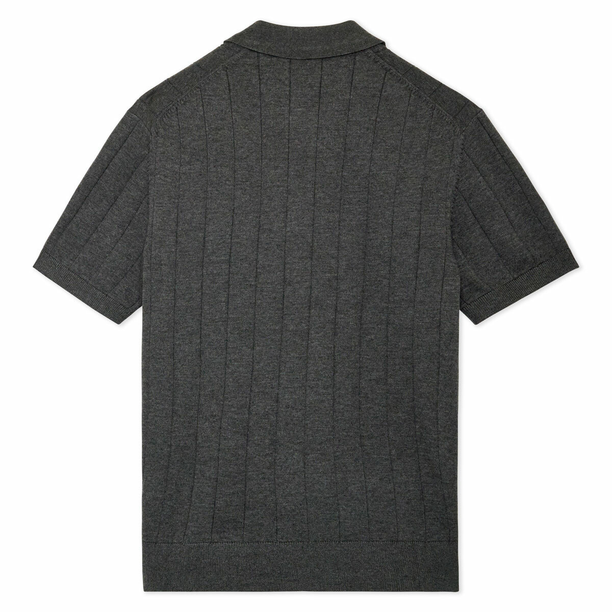 Chaps Men's Ribbed Knit Polo in Charcoal Chaps Men's Ribbed Knit Polo in Charcoal